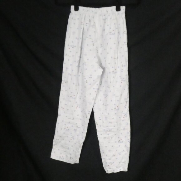 Unbranded | small 155/66A | Whimsical White Pajama Bottoms | Elastic Waistband - Picture 2 of 16